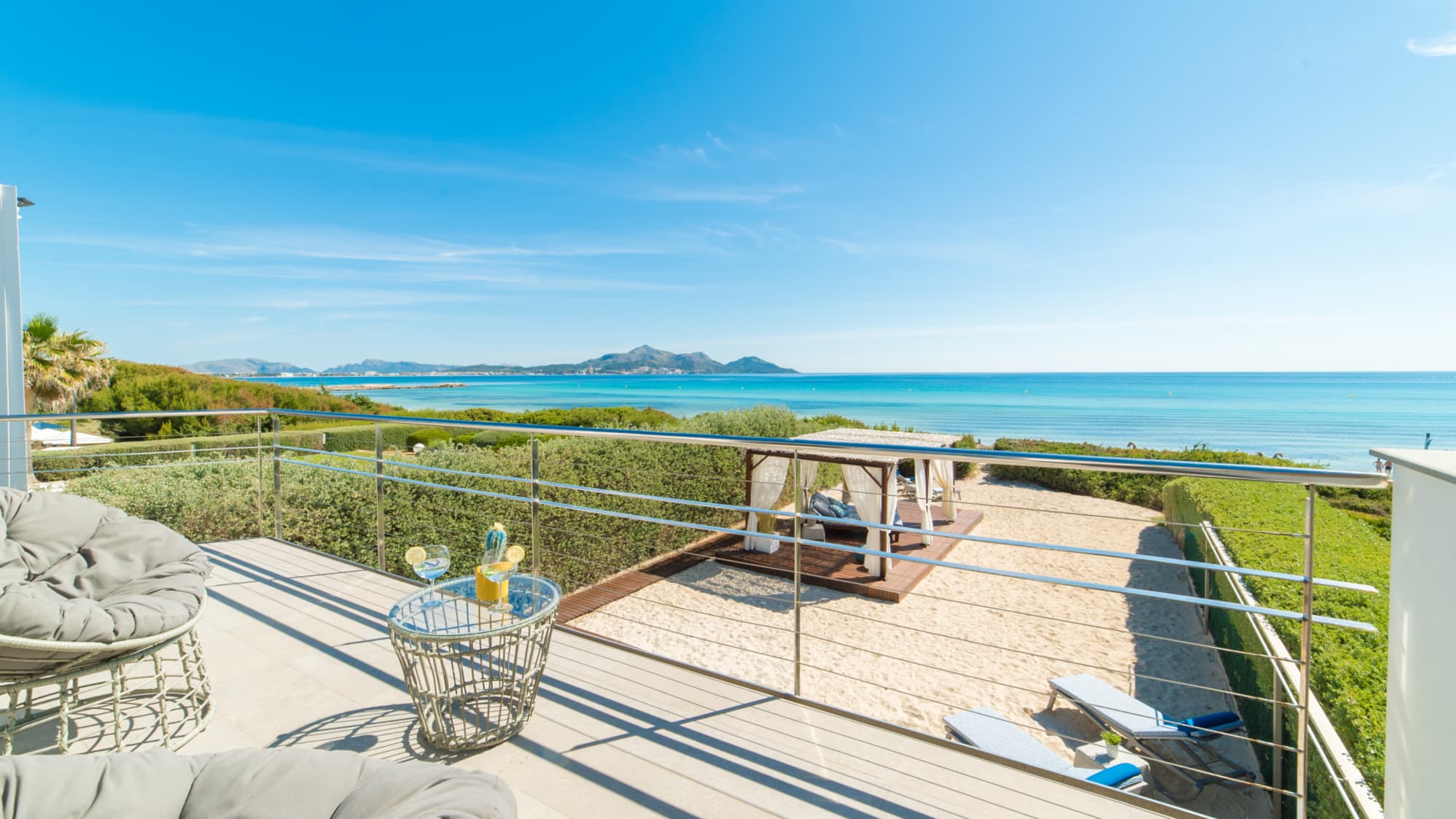Modern villa with a sand garden a balinese chill-out, steps away from the sea Island Homes Mallorca